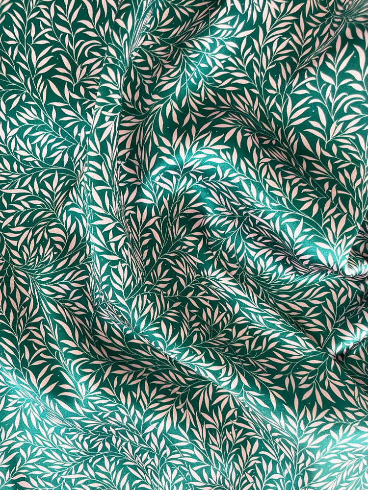 Liberty Fabric Belgravia Silk Satin WILLOW WOOD