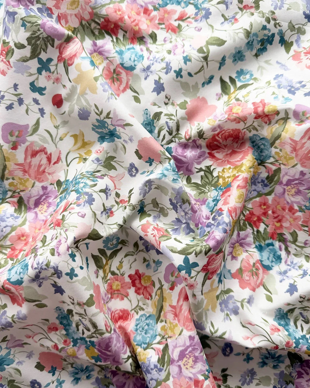 Liberty Fabrics & Bridgerton Tana Lawn® Cotton BOUQUET PARADE PEACH