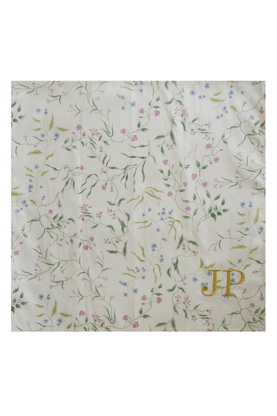 Bridgerton Monogrammed Stitch Napkin Set made with Liberty Fabric REGAL BLOSSOM