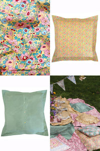 Outdoor Cushion made with Liberty Fabric BETSY SUNFLOWER - Coco & Wolf