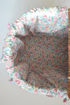 Oval Picnic Basket made with Liberty Fabric BETSY CANDY FLOSS - Coco & Wolf