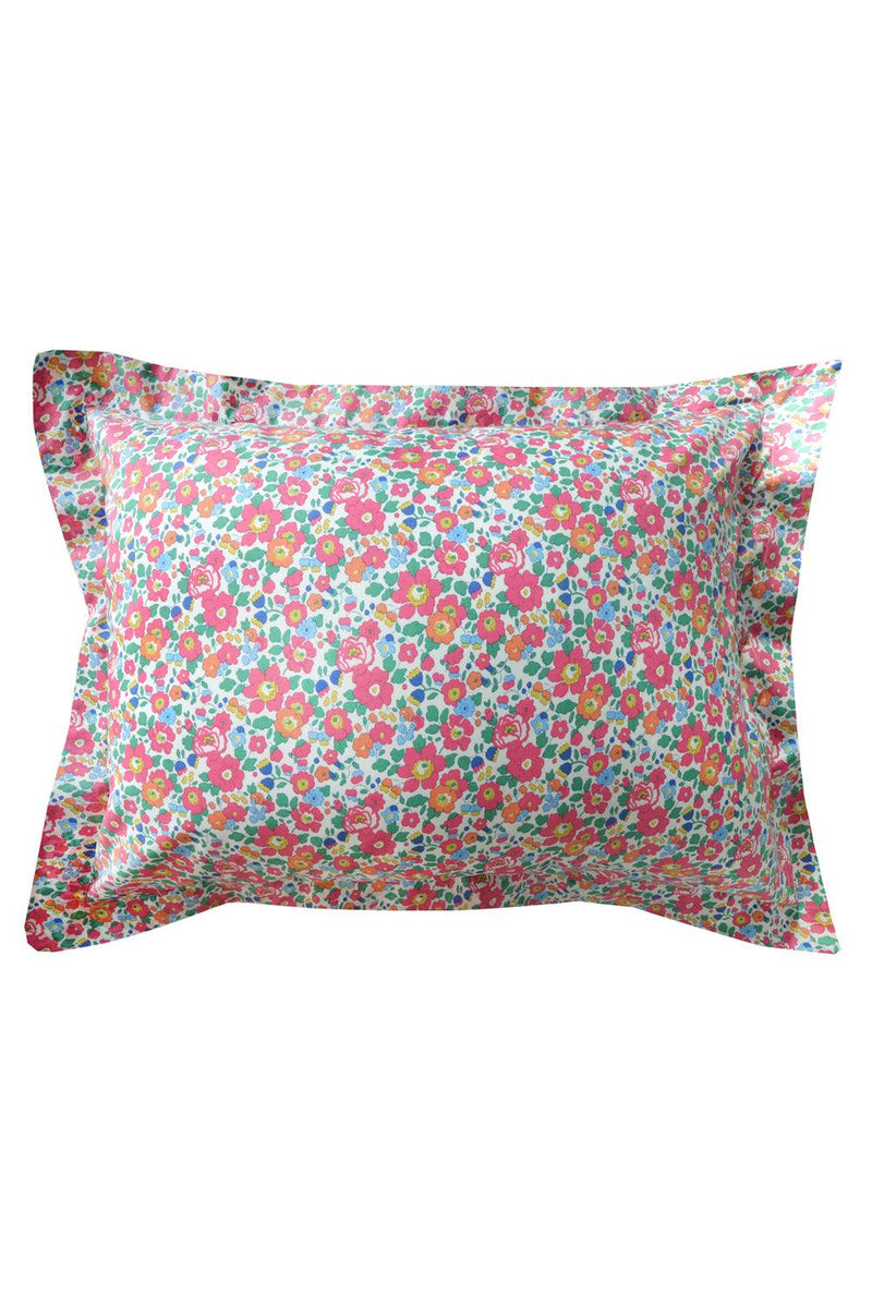 Oxford Pillowcase made with Liberty Fabric BETSY DEEP PINK - Coco & Wolf