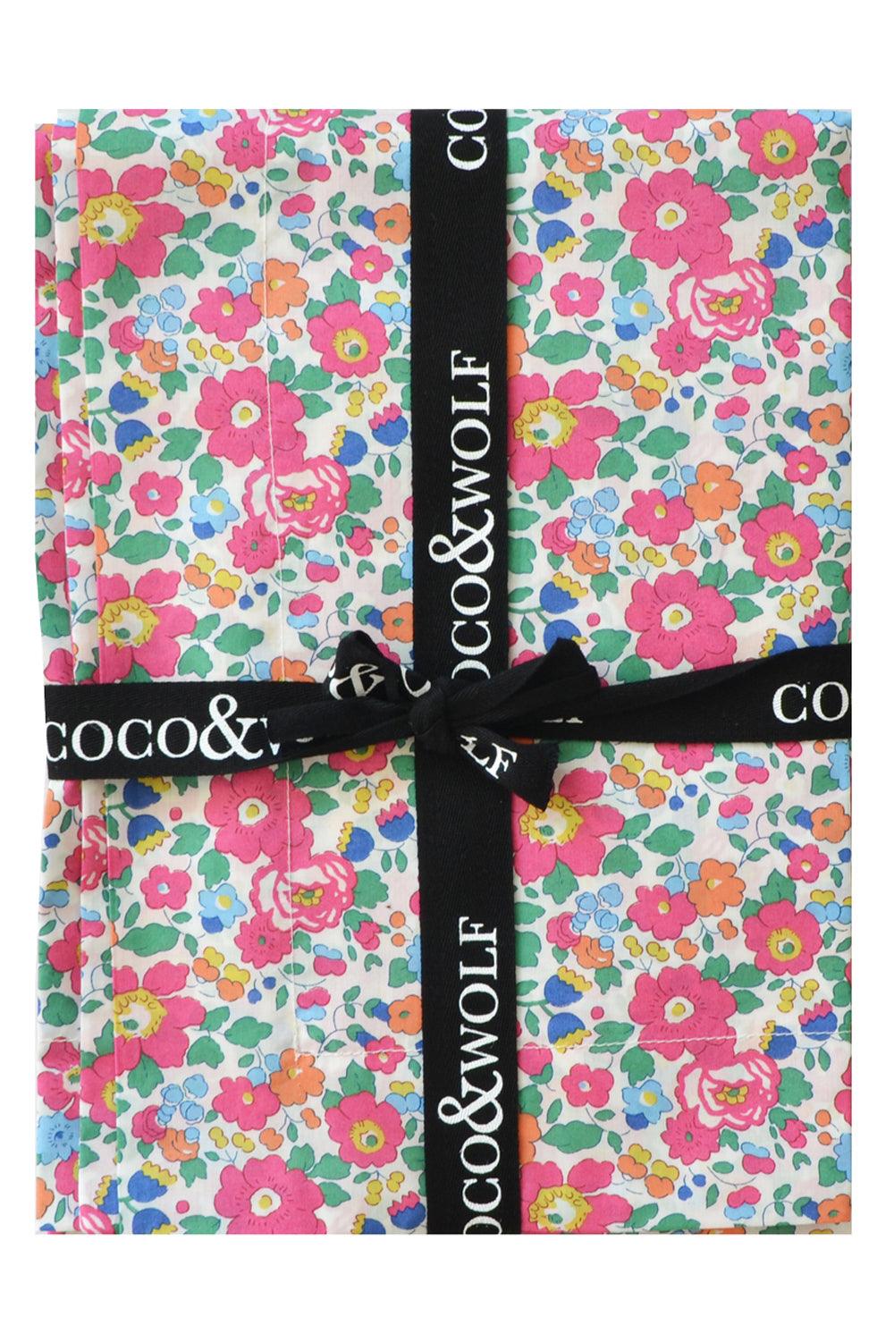 Oxford Pillowcase made with Liberty Fabric BETSY DEEP PINK - Coco & Wolf