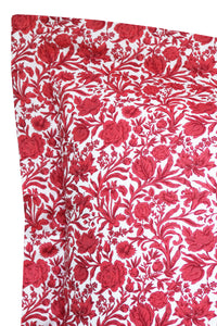 Oxford Pillowcase made with Liberty Fabric SAMBOURNE RED