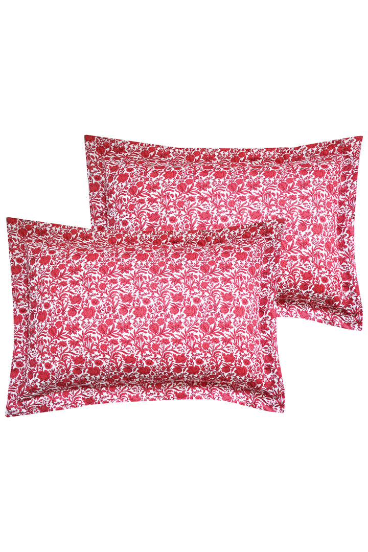 Oxford Pillowcase made with Liberty Fabric SAMBOURNE RED