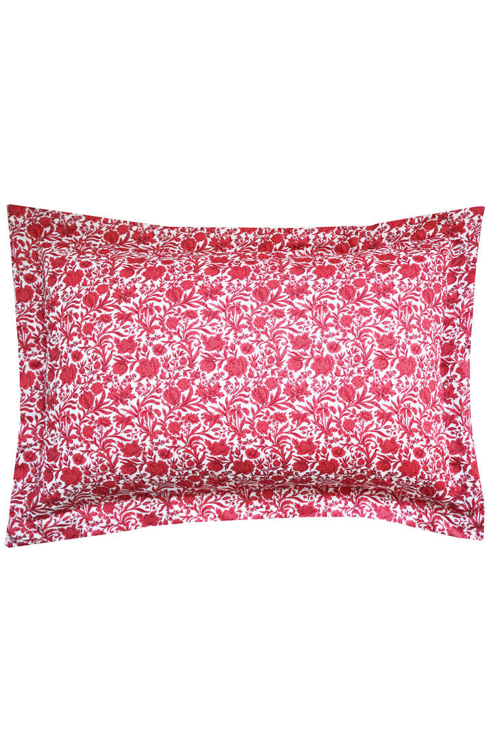 Oxford Pillowcase made with Liberty Fabric SAMBOURNE RED