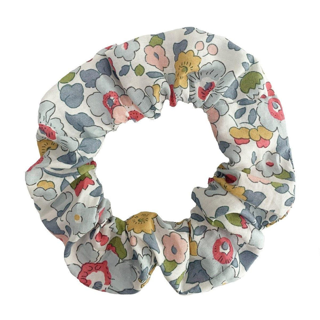 Pack of 2 Hair Scrunchies made with Liberty Fabric BETSY GREY & CAPEL MUSTARD - Coco & Wolf