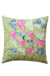 Patchwork Cushion made with Liberty Fabric Cape Pistachio, Lodden & Betsy Sage - Coco & Wolf