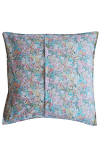Patchwork Cushion made with Liberty Fabric Hollyhocks & Capel - Coco & Wolf