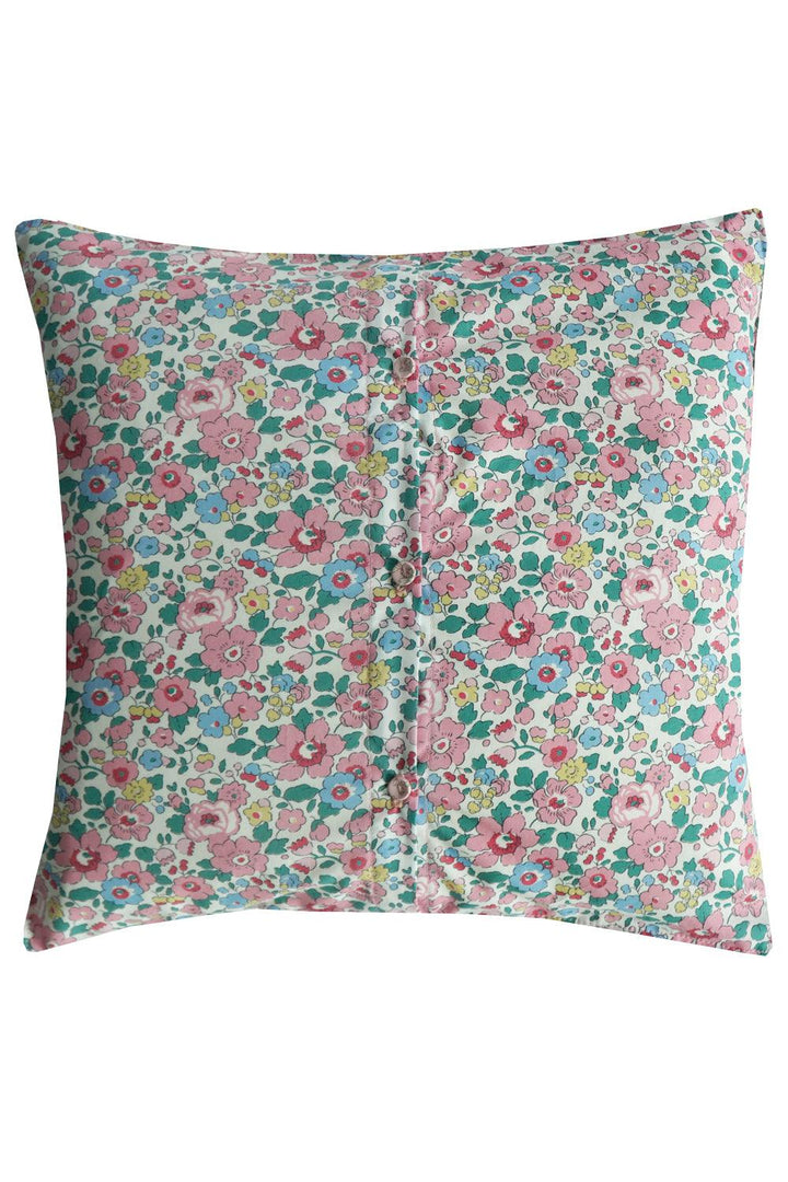 Patchwork Cushion made with Striped Liberty Fabric - Coco & Wolf