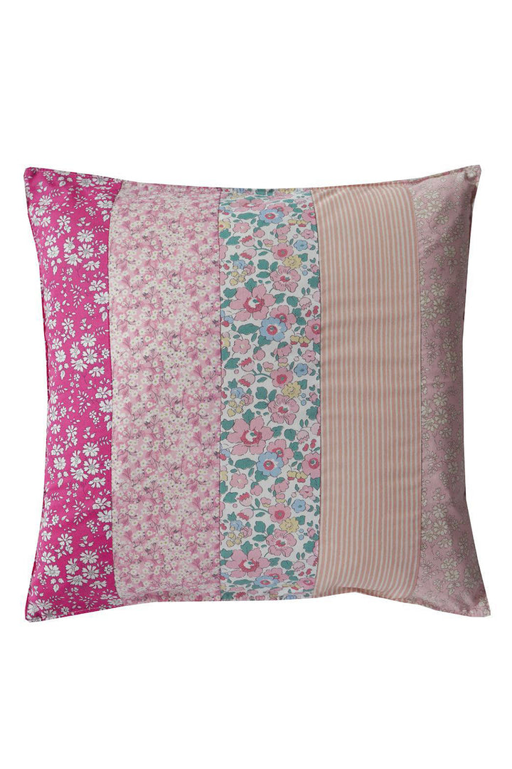 Patchwork Cushion made with Striped Liberty Fabric