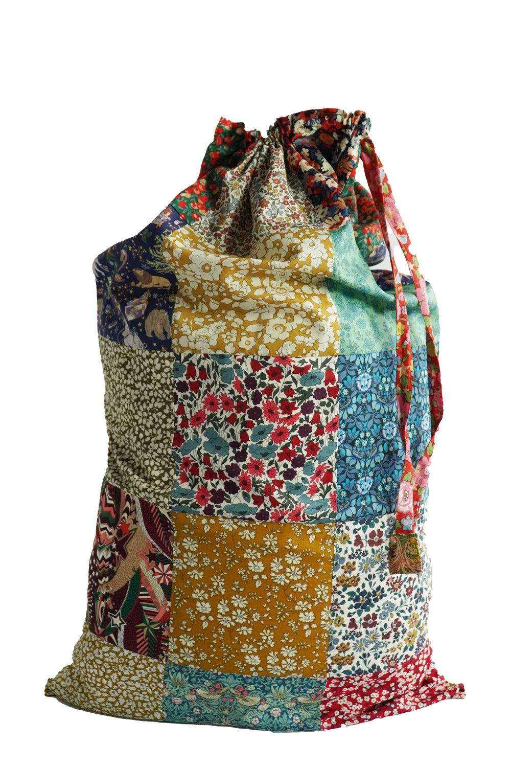 Patchwork Storage Sack made with Liberty Fabric - Coco & Wolf