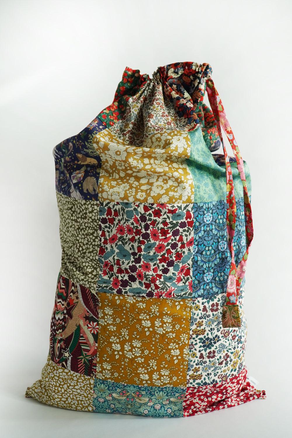 Patchwork Storage Sack made with Liberty Fabric - Coco & Wolf
