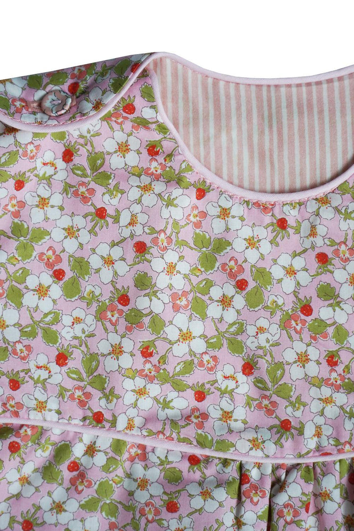 Button Shoulder Dress Liberty Fabric PAYSANNE BLOSSOM