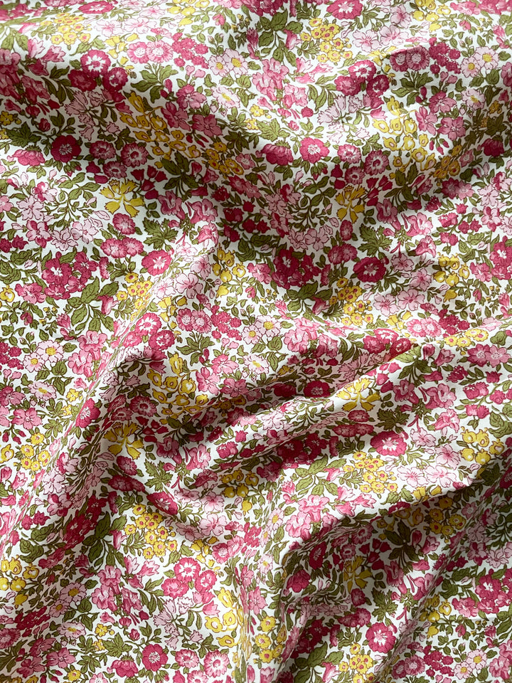 Bedding made with Liberty Fabric PENSTEMON & SAMBOURNE YELLOW