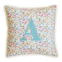 Personalised Cushion made with Liberty Fabric BETSY GREY - Coco & Wolf