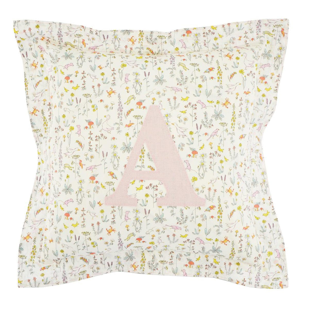 Personalised Cushion made with Liberty Fabric THEO PINK - Coco & Wolf