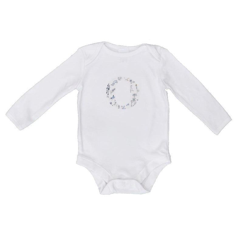 Personalised Letter Bodysuit made with Liberty Fabric THEO BLUE - Coco & Wolf