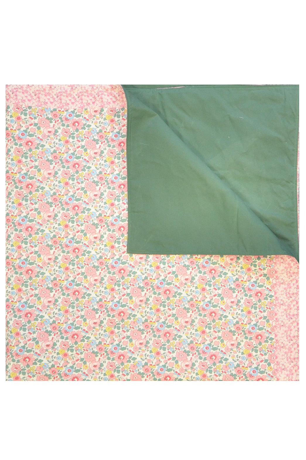 Picnic Blanket made with Liberty Fabric BETSY CANDY FLOSS & MITSI VALERIA PINK - Coco & Wolf