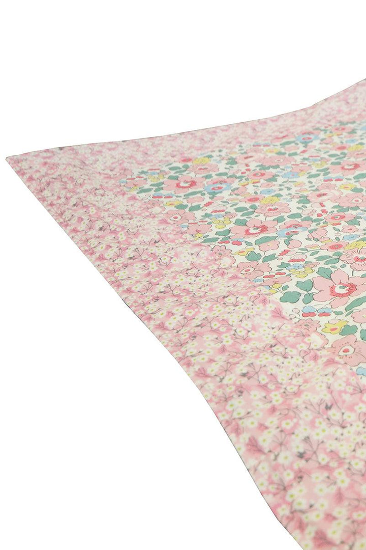 Picnic Blanket made with Liberty Fabric BETSY CANDY FLOSS & MITSI VALERIA PINK - Coco & Wolf