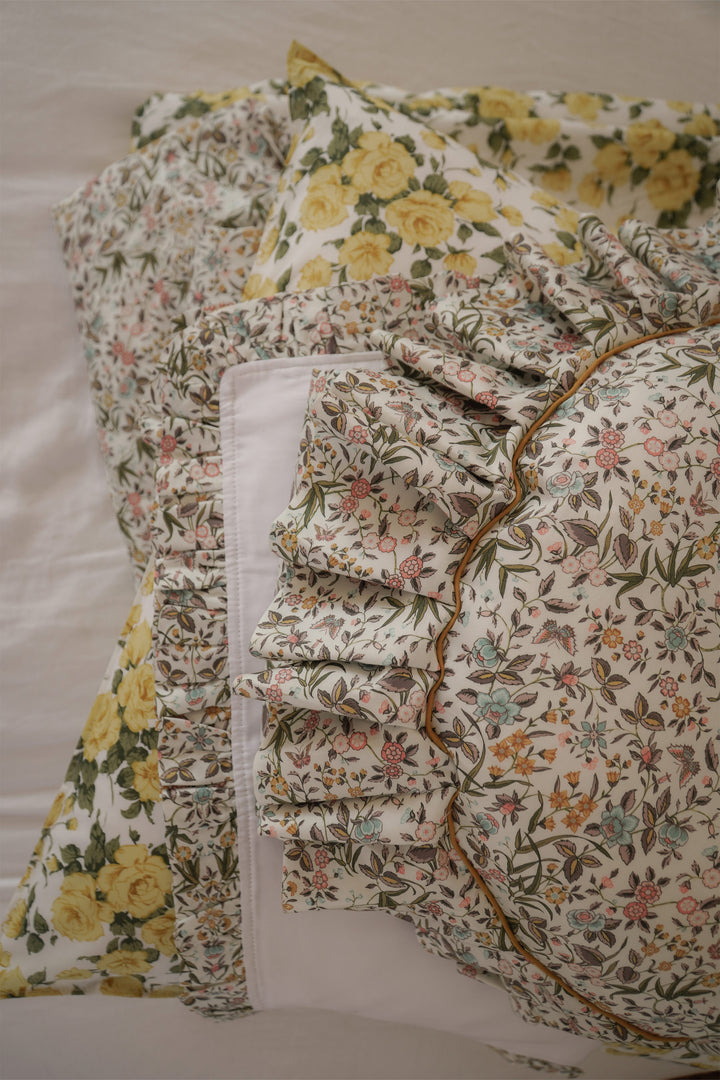 Pillowcase made with Liberty Fabric CARLINE ROSE