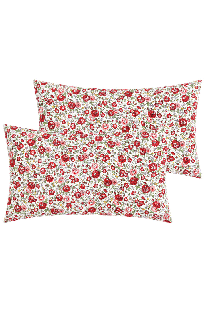 Housewife Pillowcase made with Liberty Fabric FELICITE RED