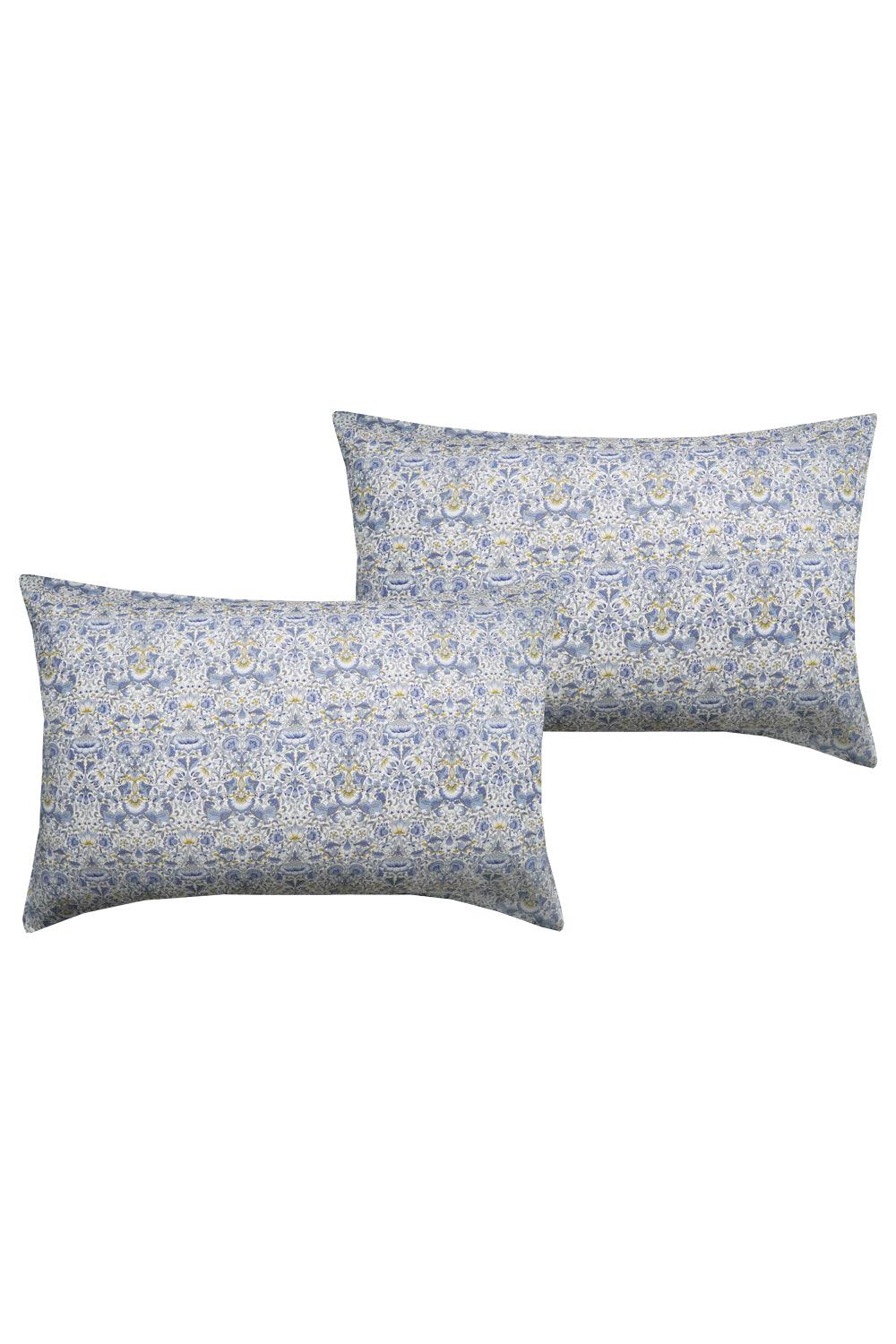 Bedding made with Liberty Fabric LODDEN CHINA BLUE