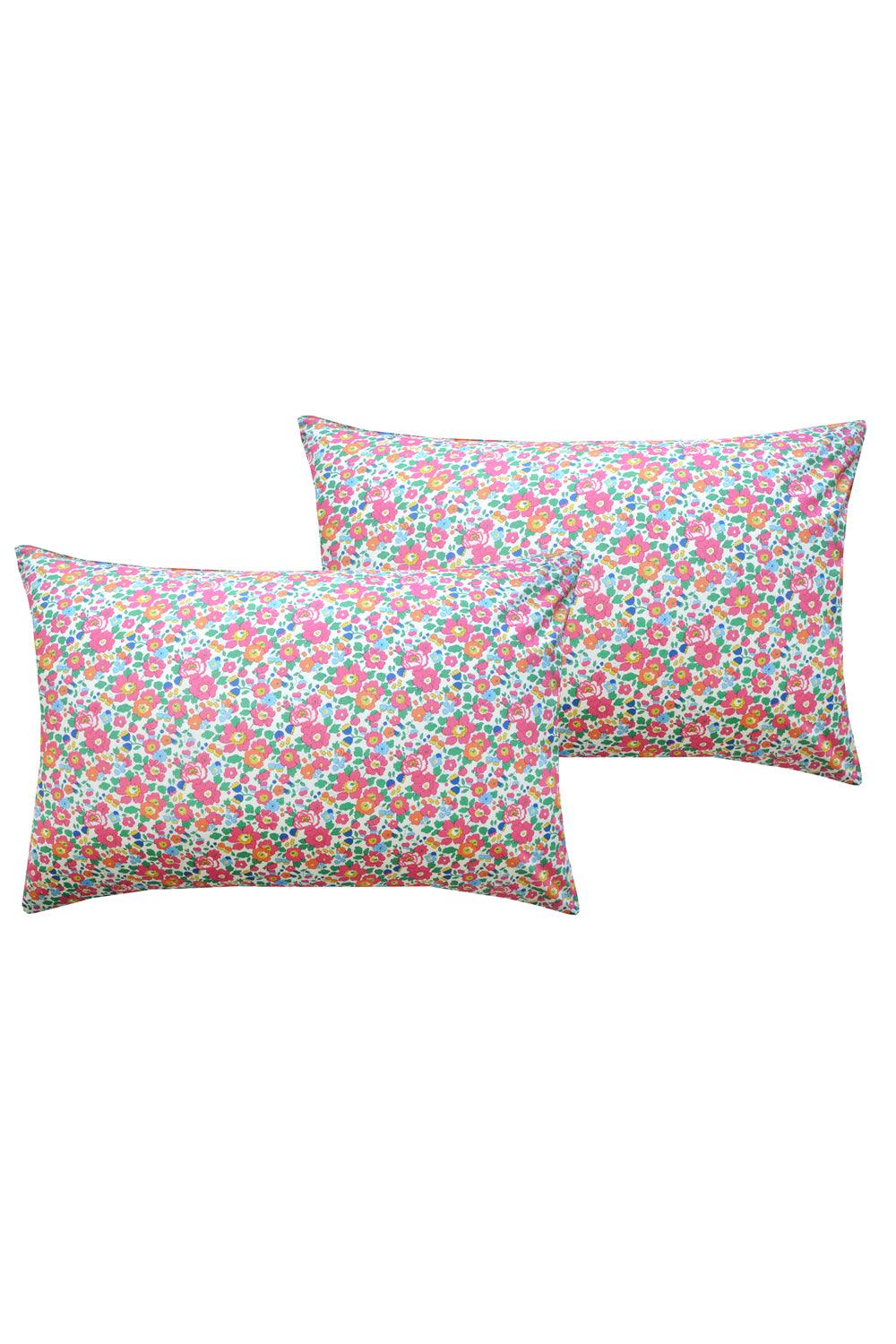 Pillowcase made with Liberty Fabric BETSY DEEP PINK - Coco & Wolf