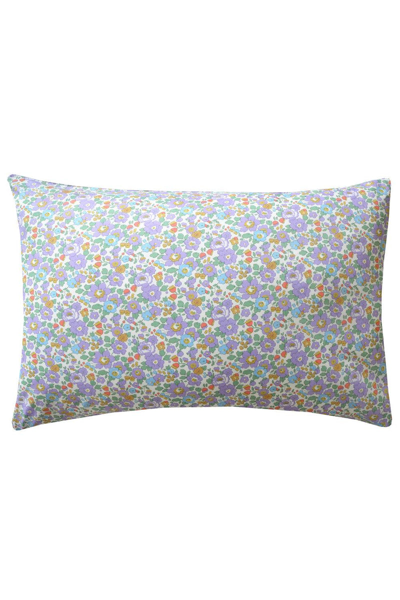 Pillowcase made with Liberty Fabric BETSY POWDER PURPLE - Coco & Wolf