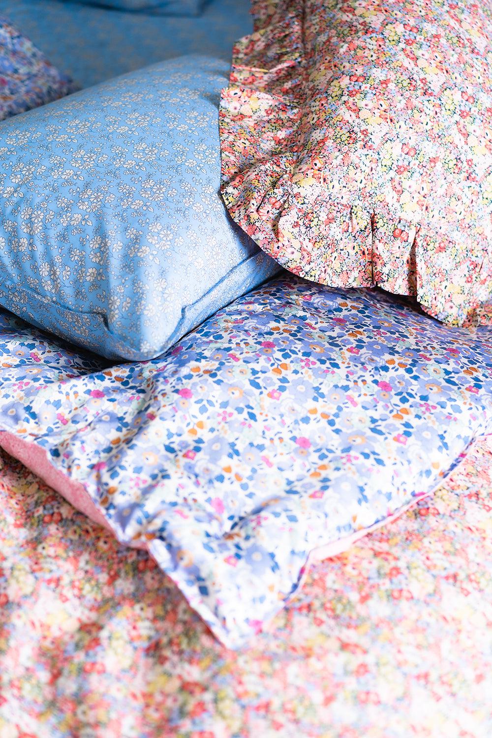 Pillowcase made with Liberty Fabric CAPEL BLUE - Coco & Wolf