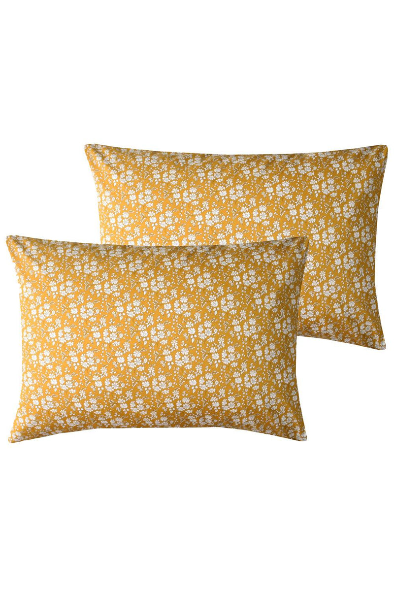 Pillowcase made with Liberty Fabric CAPEL MUSTARD - Coco & Wolf