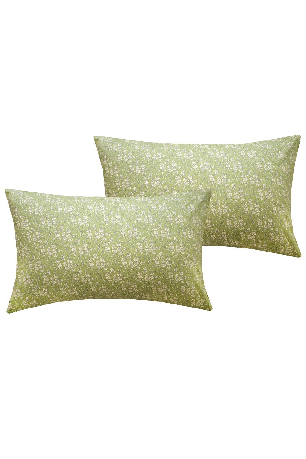 Pillowcase made with Liberty Fabric CAPEL PISTACHIO - Coco & Wolf