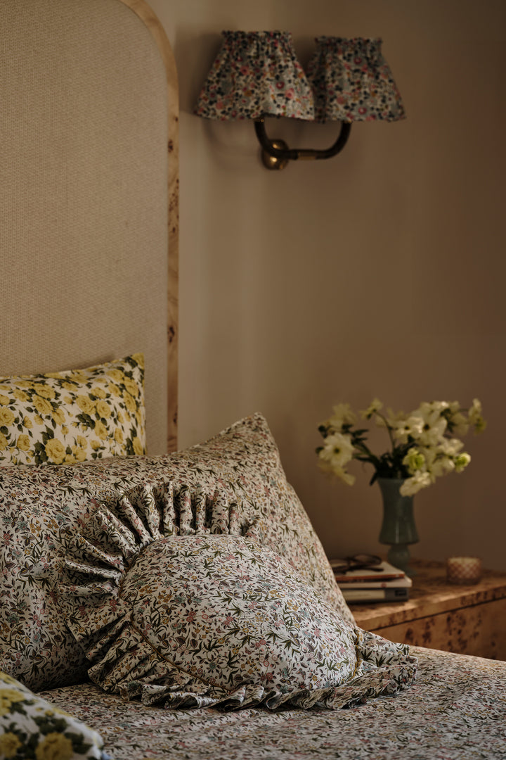 Pillowcase made with Liberty Fabric CARLINE ROSE