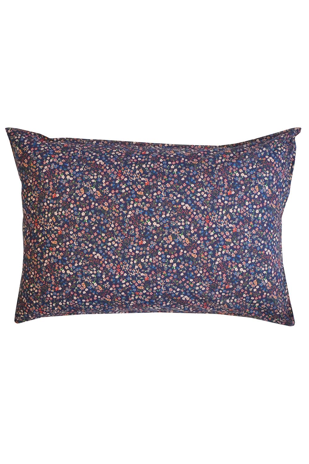 Pillowcase made with Liberty Fabric DONNA LEIGH AUBERGINE - Coco & Wolf
