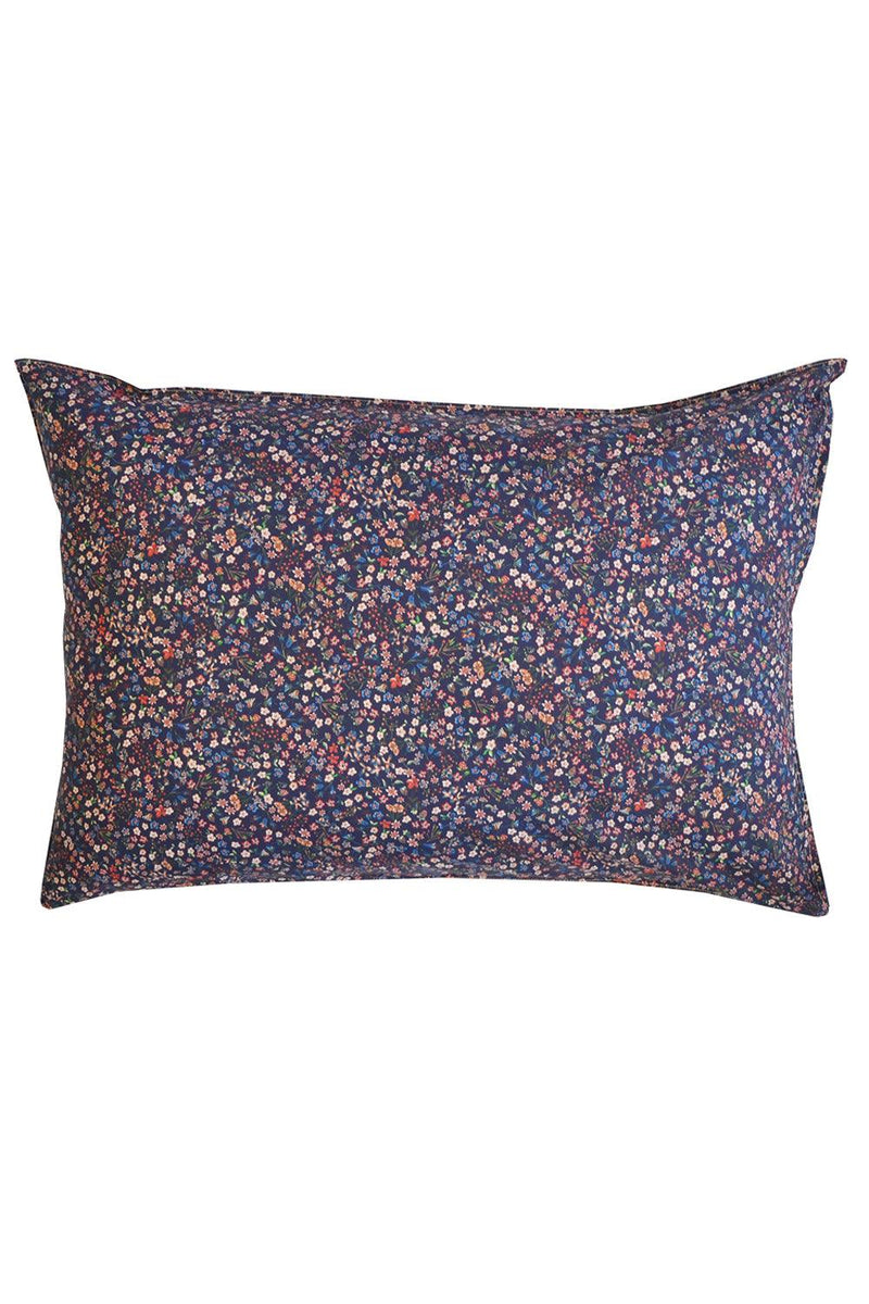 Pillowcase made with Liberty Fabric DONNA LEIGH AUBERGINE - Coco & Wolf