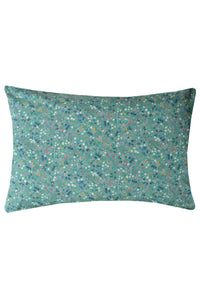 Pillowcase made with Liberty Fabric DONNA LEIGH GREEN - Coco & Wolf