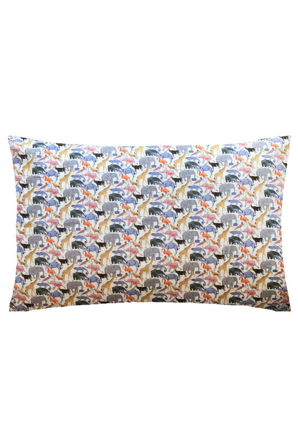 Pillowcase made with Liberty Fabric QUEUE FOR THE ZOO - Coco & Wolf