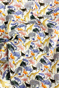 Pillowcase made with Liberty Fabric QUEUE FOR THE ZOO - Coco & Wolf