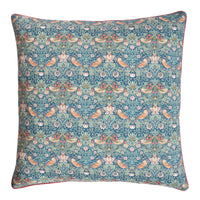 Piped Cushion made with Liberty Fabric STRAWBERRY THIEF - Coco & Wolf