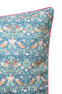 Piped Edge Bedding made with Liberty Fabric STRAWBERRY THIEF - Coco & Wolf