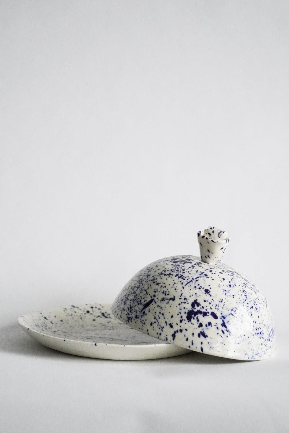 Porcelain Splatter Butter Dish - Coco & Wolf