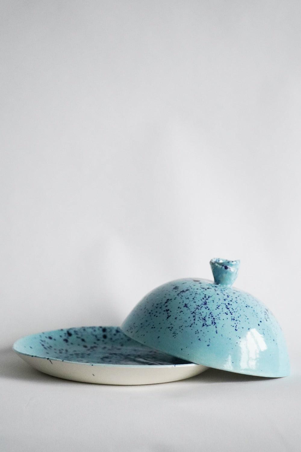 Porcelain Splatter Butter Dish - Coco & Wolf