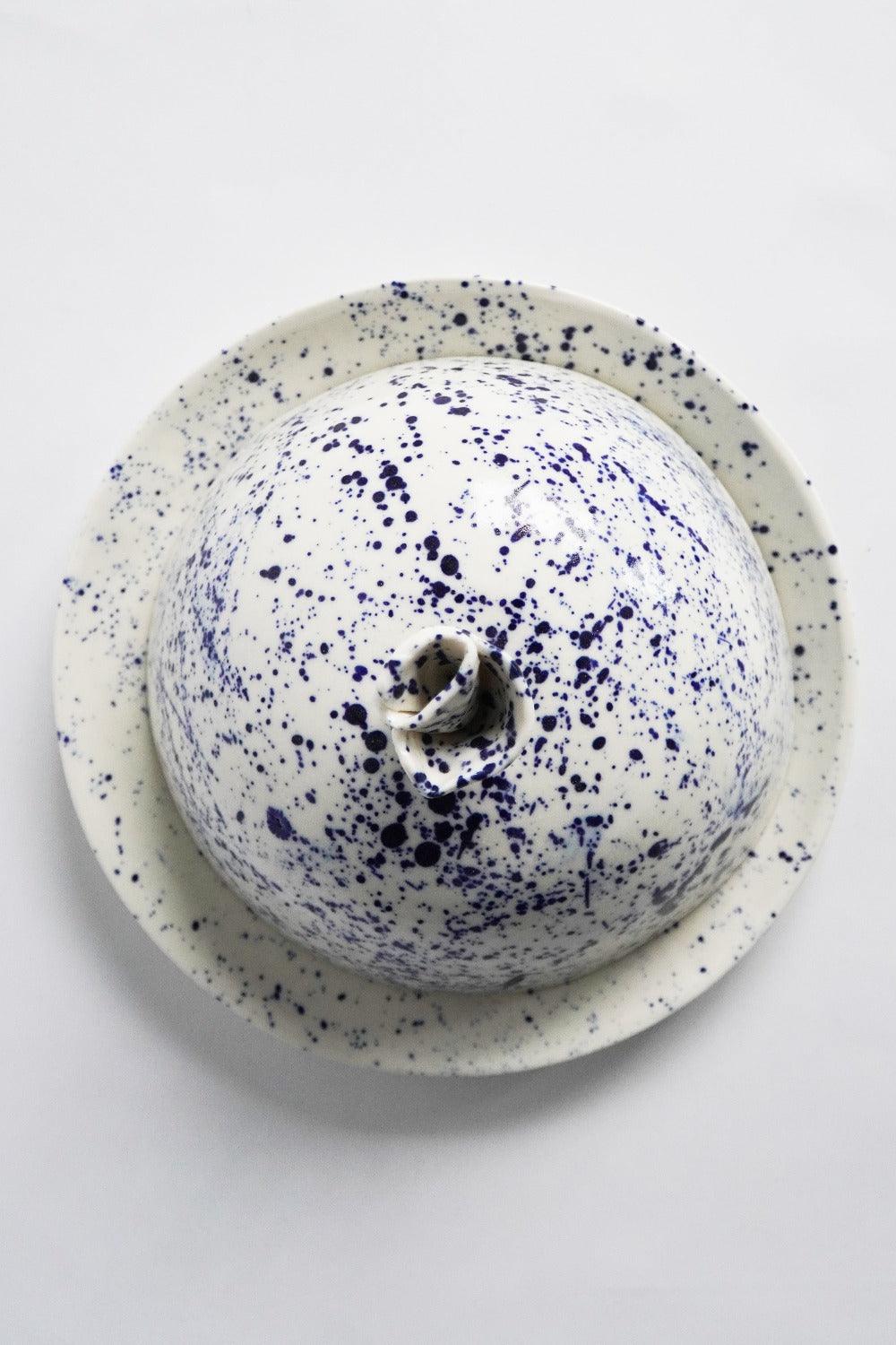 Porcelain Splatter Butter Dish - Coco & Wolf