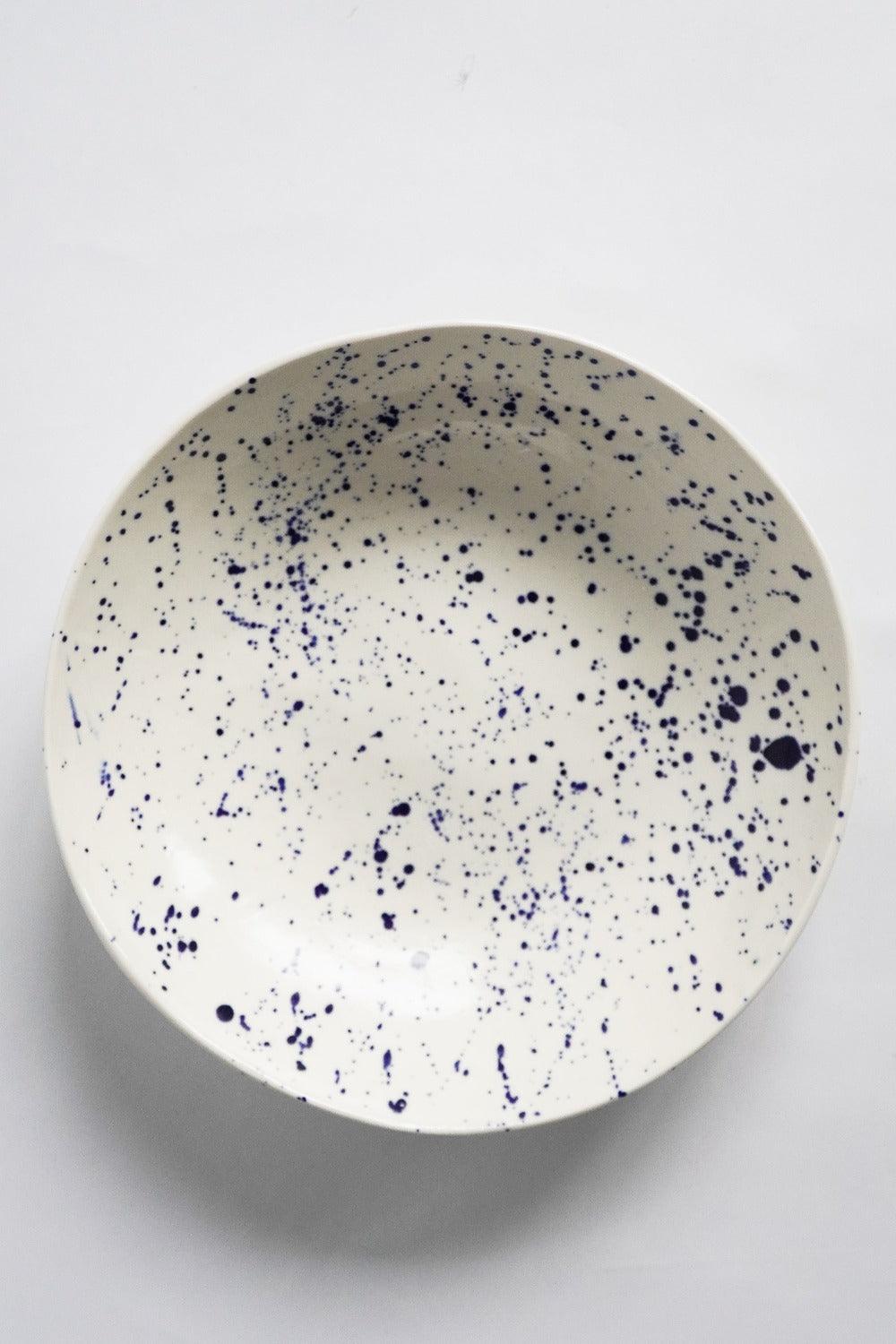 Porcelain Splatter Salad Serving Bowl - Coco & Wolf