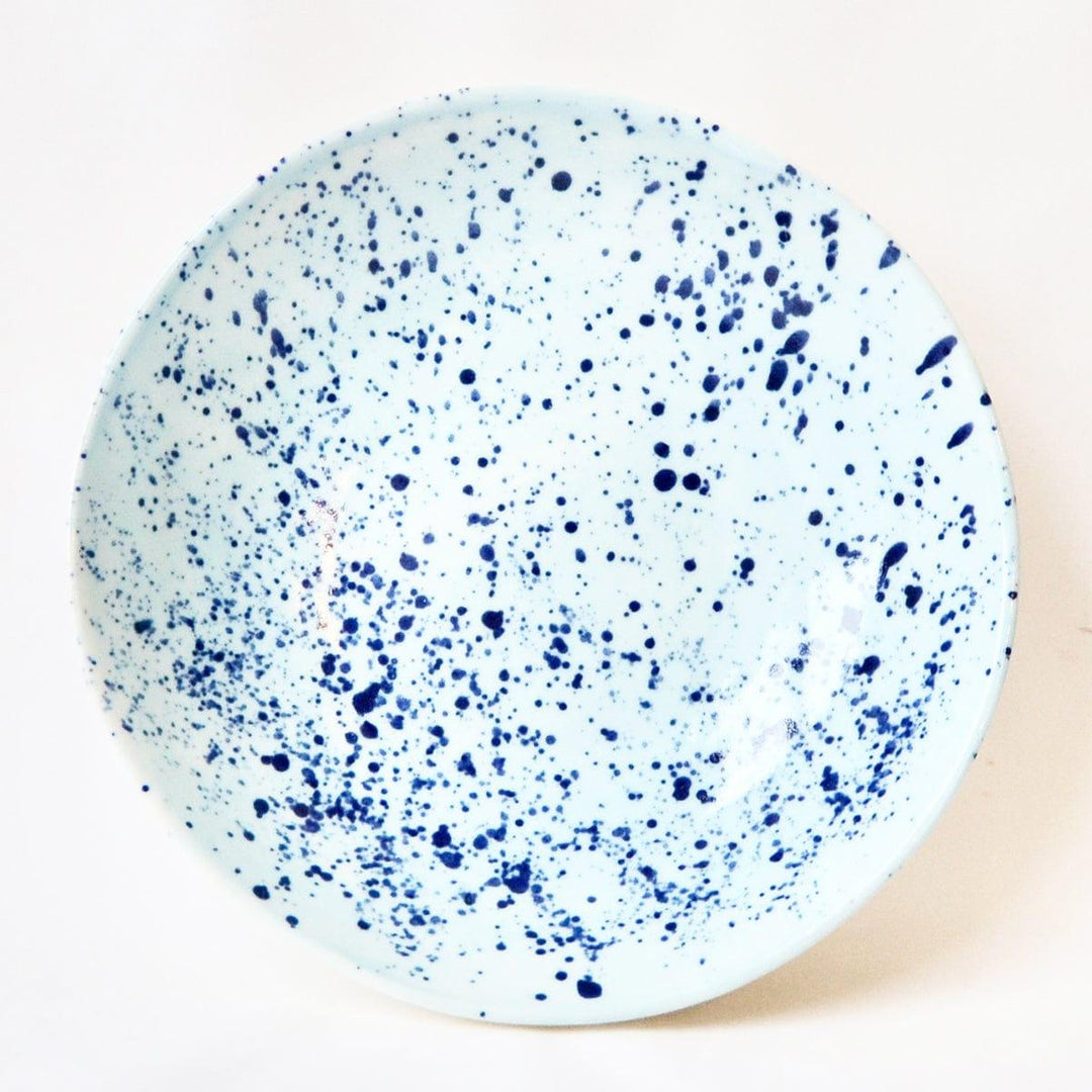 Porcelain Splatter Salad Serving Bowl - Coco & Wolf