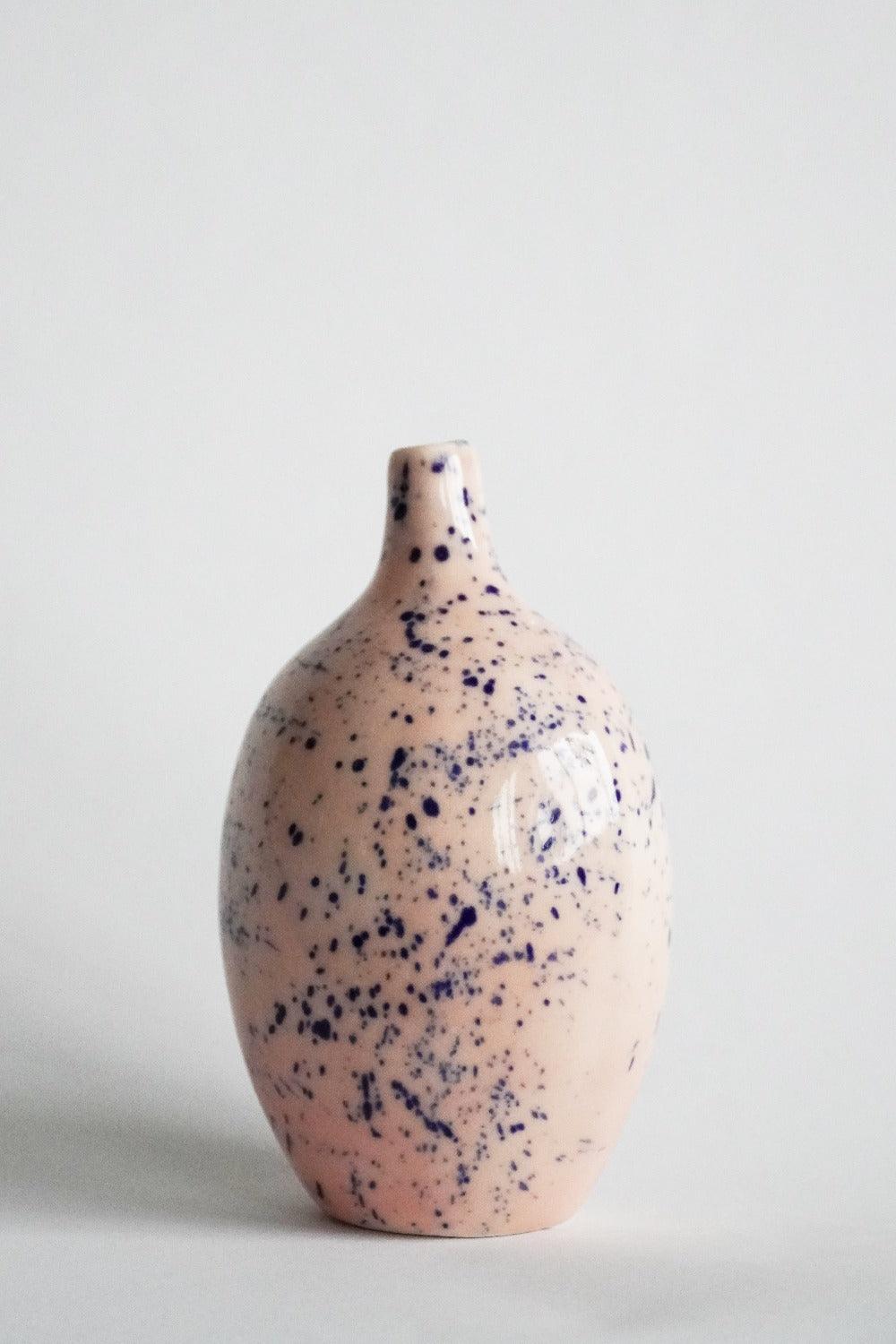 Porcelain Splatter Vase Rose & Ink - Coco & Wolf