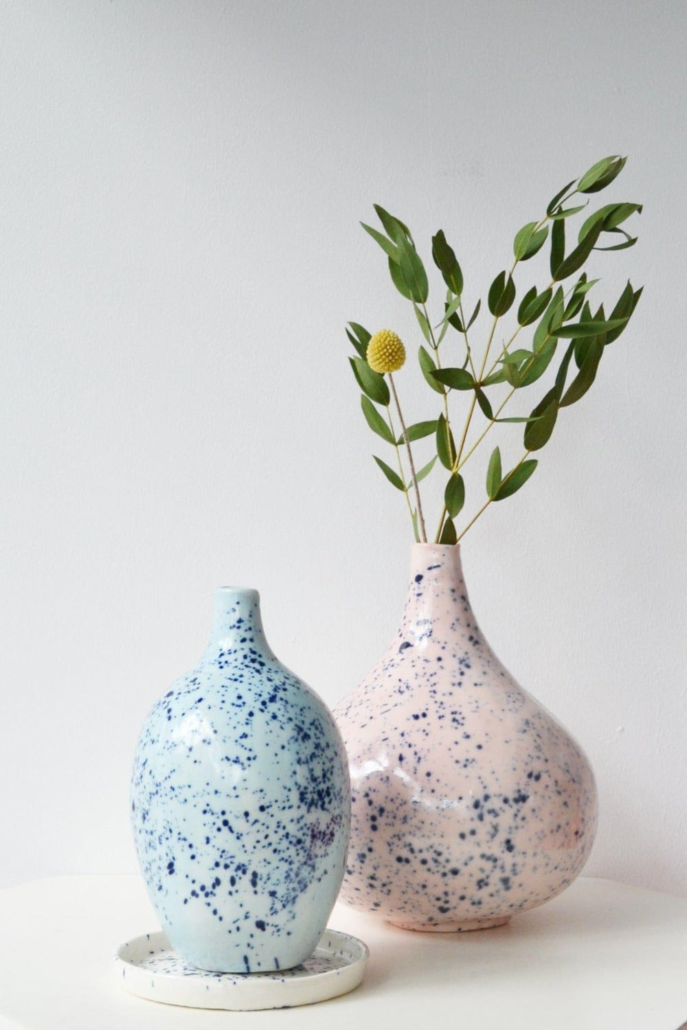 Porcelain Splatter Vase Rose & Ink - Coco & Wolf