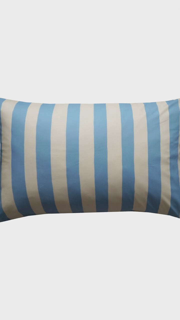 Pillowcase made with Liberty Fabric VACATION STRIPE