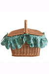 Rectangle Wicker Picnic Basket DONNA LEIGH GREEN - Coco & Wolf