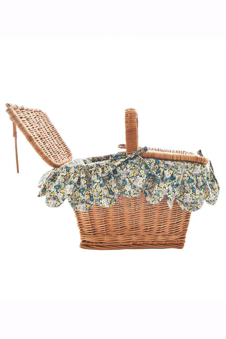 Rectangular Picnic Basket made with Liberty Fabric LIBBY - Coco & Wolf